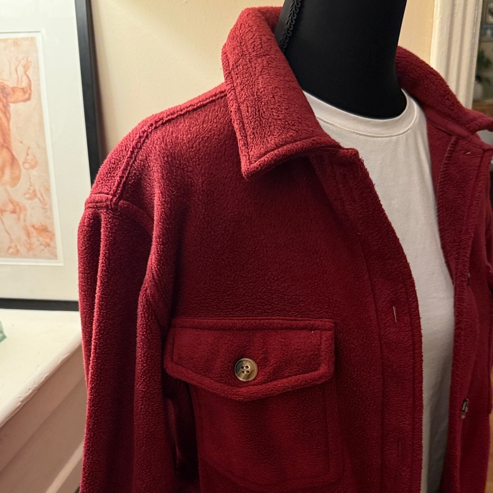 Thread & Supply Deep Red Utility Jacket - image 2